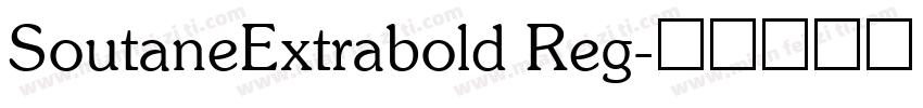 SoutaneExtrabold Reg字体转换
